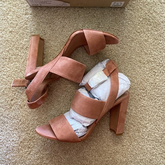 Madewell Octavia Sandal in Dusty Rose Chunky heel - Picture 4 of 7